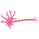 download Single Neuron clipart image with 315 hue color