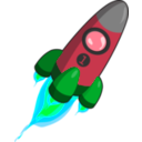 download Rocket Blue And Red clipart image with 135 hue color