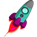 download Rocket Blue And Red clipart image with 315 hue color