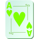 download Ornamental Deck Ace Of Hearts clipart image with 90 hue color