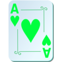 download Ornamental Deck Ace Of Hearts clipart image with 135 hue color
