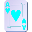 download Ornamental Deck Ace Of Hearts clipart image with 180 hue color