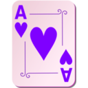 download Ornamental Deck Ace Of Hearts clipart image with 270 hue color