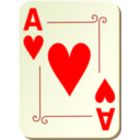 download Ornamental Deck Ace Of Hearts clipart image with 0 hue color
