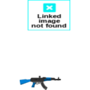 download Ak47 Gun clipart image with 180 hue color
