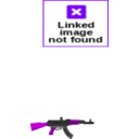 download Ak47 Gun clipart image with 270 hue color