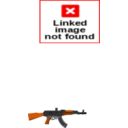 download Ak47 Gun clipart image with 0 hue color