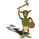 download Goblin Warrior clipart image with 0 hue color
