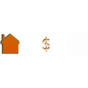 download Home Price clipart image with 180 hue color