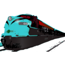 download Passenger Train clipart image with 135 hue color