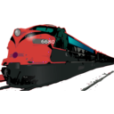download Passenger Train clipart image with 315 hue color