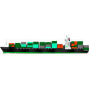 download Container Ship clipart image with 135 hue color