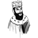 download King clipart image with 180 hue color