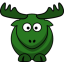 download Cartoon Elk clipart image with 90 hue color