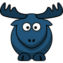download Cartoon Elk clipart image with 180 hue color
