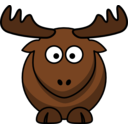 download Cartoon Elk clipart image with 0 hue color