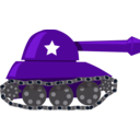 download Cartoon Tank clipart image with 180 hue color