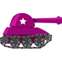 download Cartoon Tank clipart image with 225 hue color
