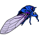download Cicada clipart image with 225 hue color