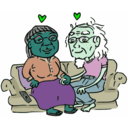 download Growing Old Together clipart image with 135 hue color