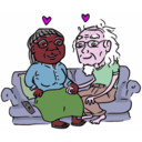 download Growing Old Together clipart image with 315 hue color