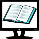 download Book On Monitor clipart image with 135 hue color