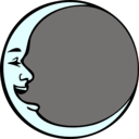 download Man In The Moon clipart image with 135 hue color