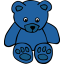 download Simple Teddy Bear clipart image with 180 hue color