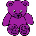 download Simple Teddy Bear clipart image with 270 hue color