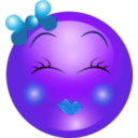 download Cute Shy Girl Smiley Emoticon clipart image with 225 hue color