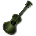 download Brown Guitar clipart image with 45 hue color