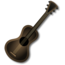 download Brown Guitar clipart image with 0 hue color