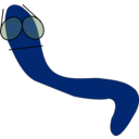 download Worm clipart image with 180 hue color