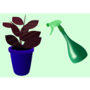 download Caring For Houseplants clipart image with 225 hue color