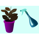 download Caring For Houseplants clipart image with 270 hue color