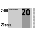 download Billet De Banque De 20 Euros clipart image with 90 hue color