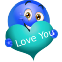 download Love You Boy Smiley Emoticon clipart image with 180 hue color