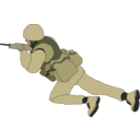 download Crawling Soldier clipart image with 0 hue color