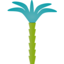 download Palm clipart image with 45 hue color