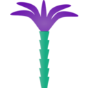 download Palm clipart image with 135 hue color