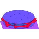 download Hamburger clipart image with 225 hue color