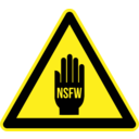 download Nsfw Warning clipart image with 0 hue color