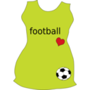 download Football clipart image with 0 hue color