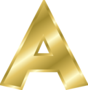 Effect Letters Alphabet Gold