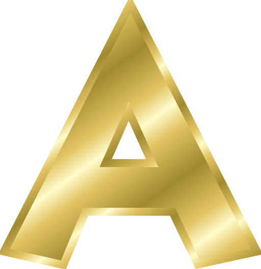 Effect Letters Alphabet Gold