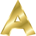 download Effect Letters Alphabet Gold clipart image with 0 hue color
