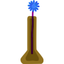 download Flower In Vase clipart image with 180 hue color