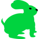 download Bunny clipart image with 90 hue color