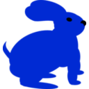 download Bunny clipart image with 180 hue color
