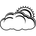 download Cloudy In Back And White clipart image with 90 hue color